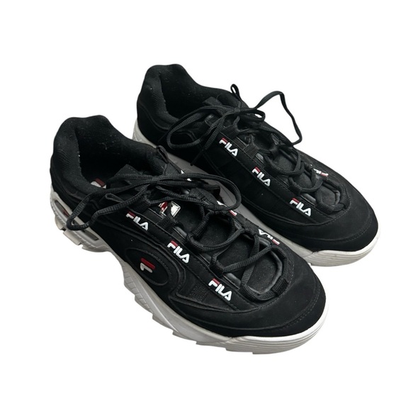 Men’s Fila D-Formation Black Sneakers Size 10 1/2 - Picture 1 of 6